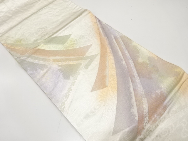 JAPANESE KIMONO / ANTIQUE FUKURO OBI / SILK / WOVEN NOSHI & FLOWERS